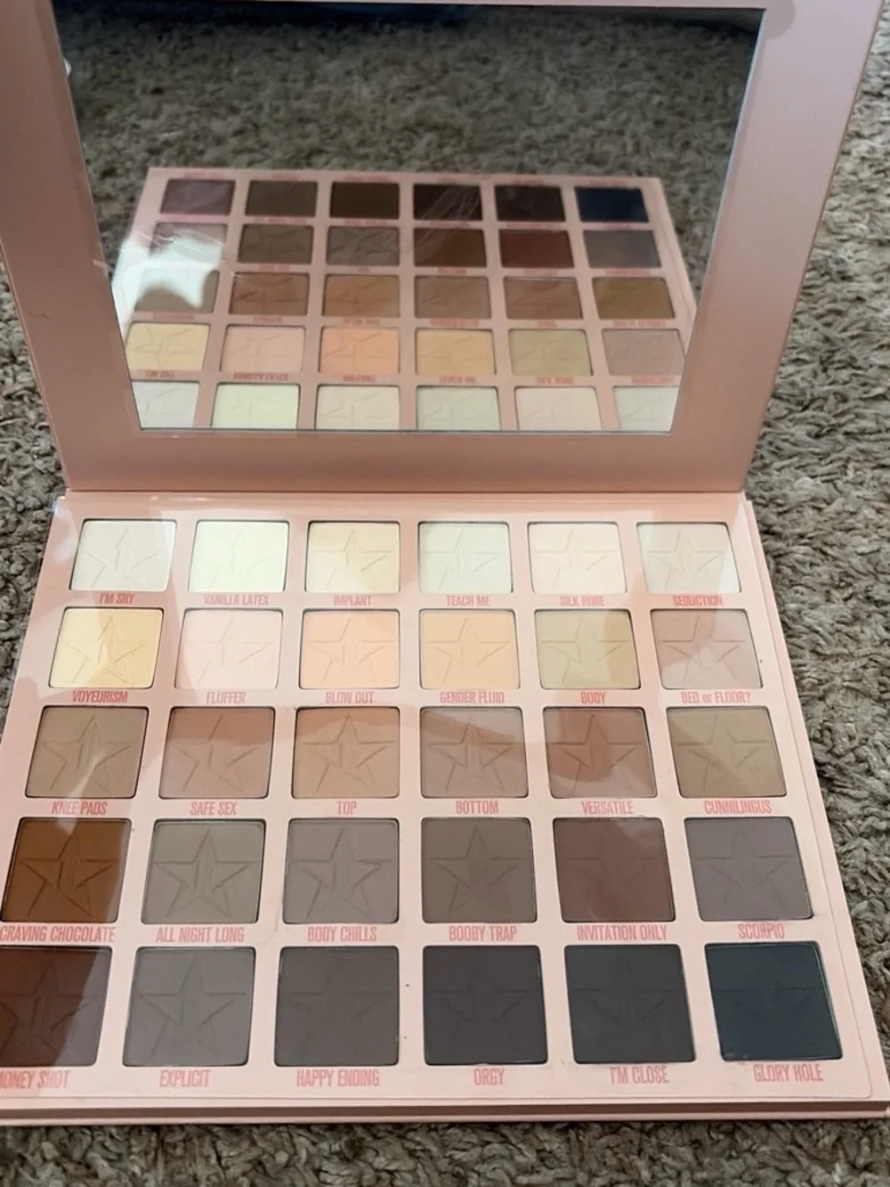 Jeffree Star Orgy Eyeshadow Palette - White with Pink Accents